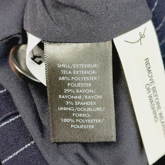 NEW Ann Taylor Black Pin Stripe Business Casual Office Academia P4631 - Picture 6 of 8